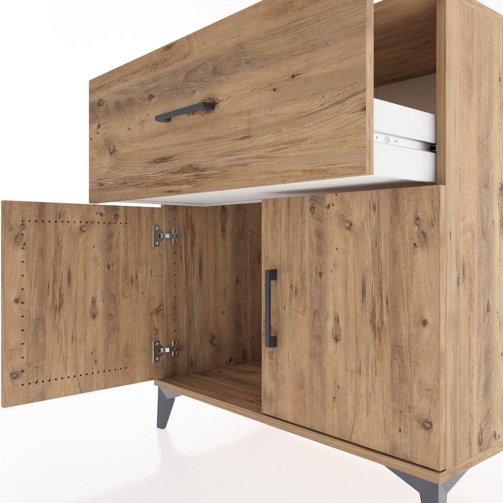 Woodntry Modular Dresser Pine 88x44x84 cm with Cover and Drawer KC51-3