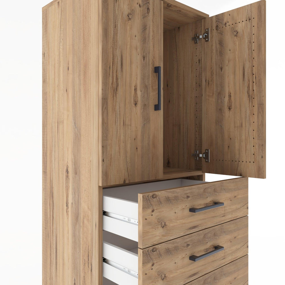 Woodntry Modular Cabinet Pine 60x44x170 cm with Doors and Drawers KC3-3