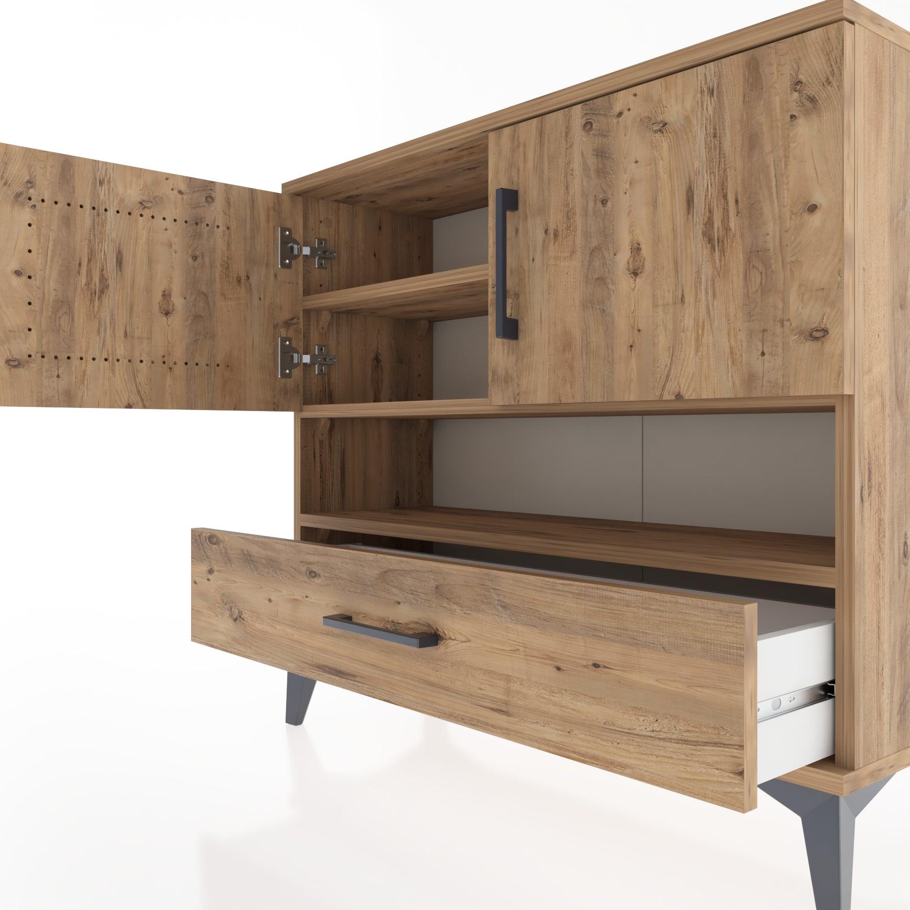 Woodntry Modüler Şifonyer Çam 88x30x68 cm Fonksiyonel F37-3