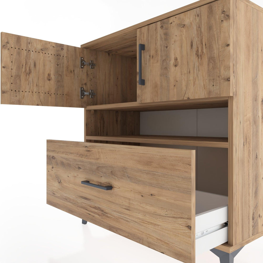 Woodntry Modüler Şifonyer Çam 88x44x84 cm Fonksiyonel F112-3