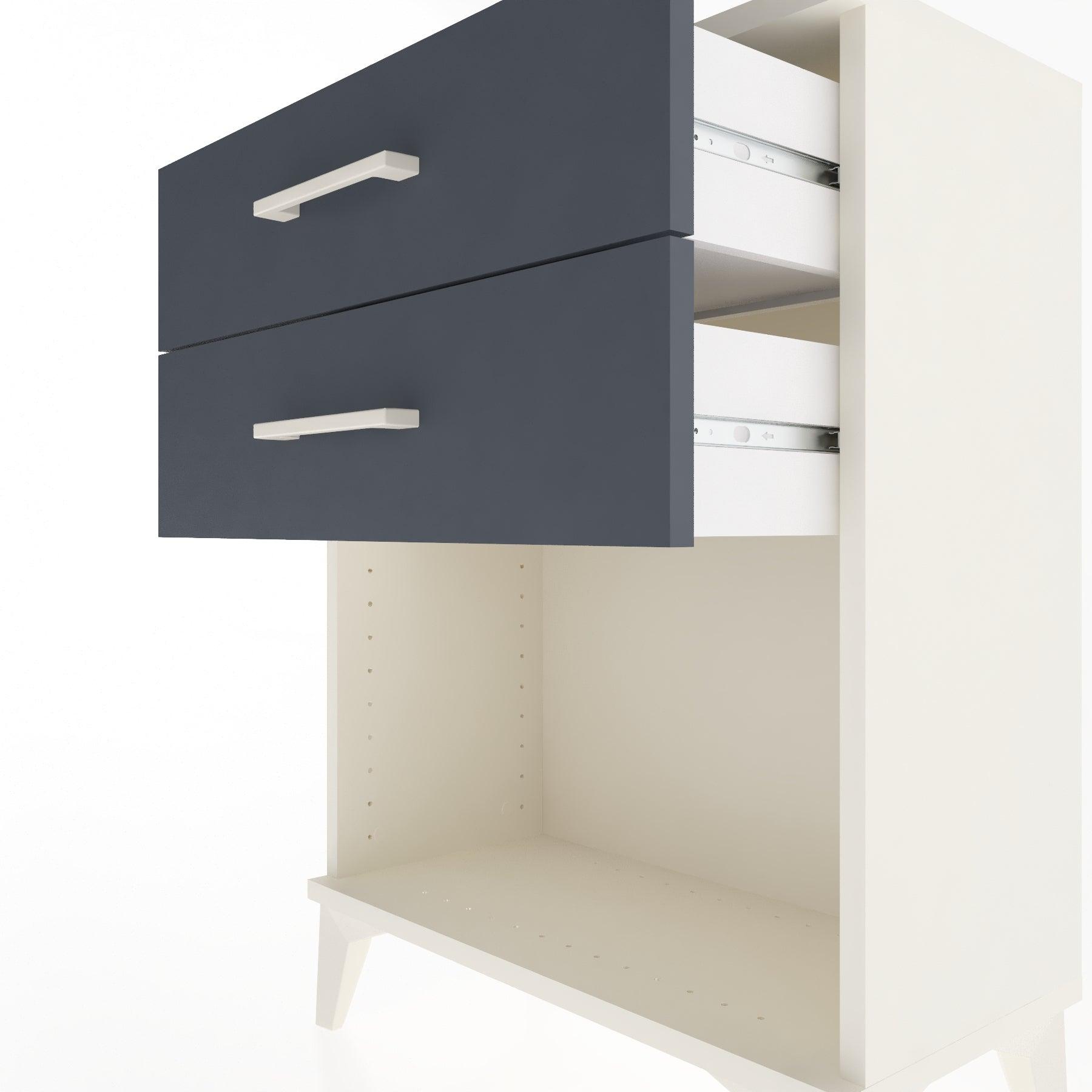 Woodntry Modular Nightstand Moonstone 60x30x68 cm with Drawer and Shelf CR2-1