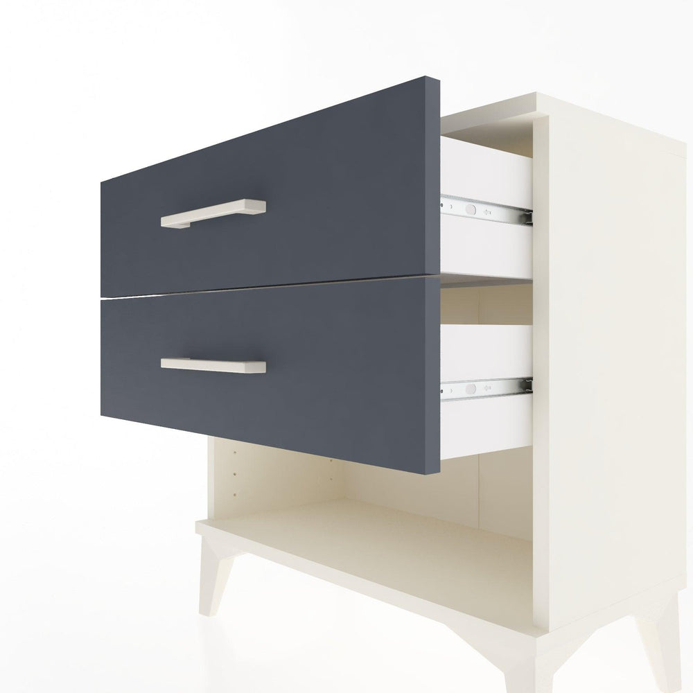 Woodntry Modular Nightstand Moonstone 60x30x52 cm with Drawer and Shelf CR2-1