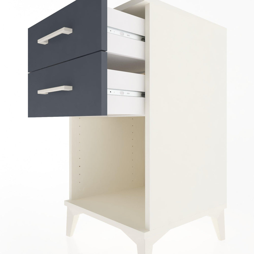 Woodntry Modular Nightstand Moonstone 44x44x68 cm with Drawer and Shelf CR2-1