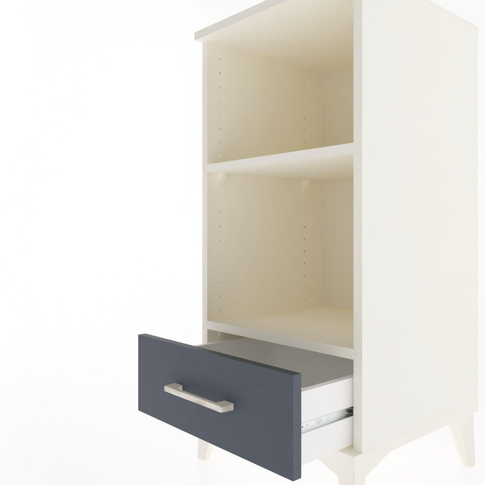 Woodntry Modular Nightstand Moonstone 44x44x84 cm with Drawer and Shelf CR24-1