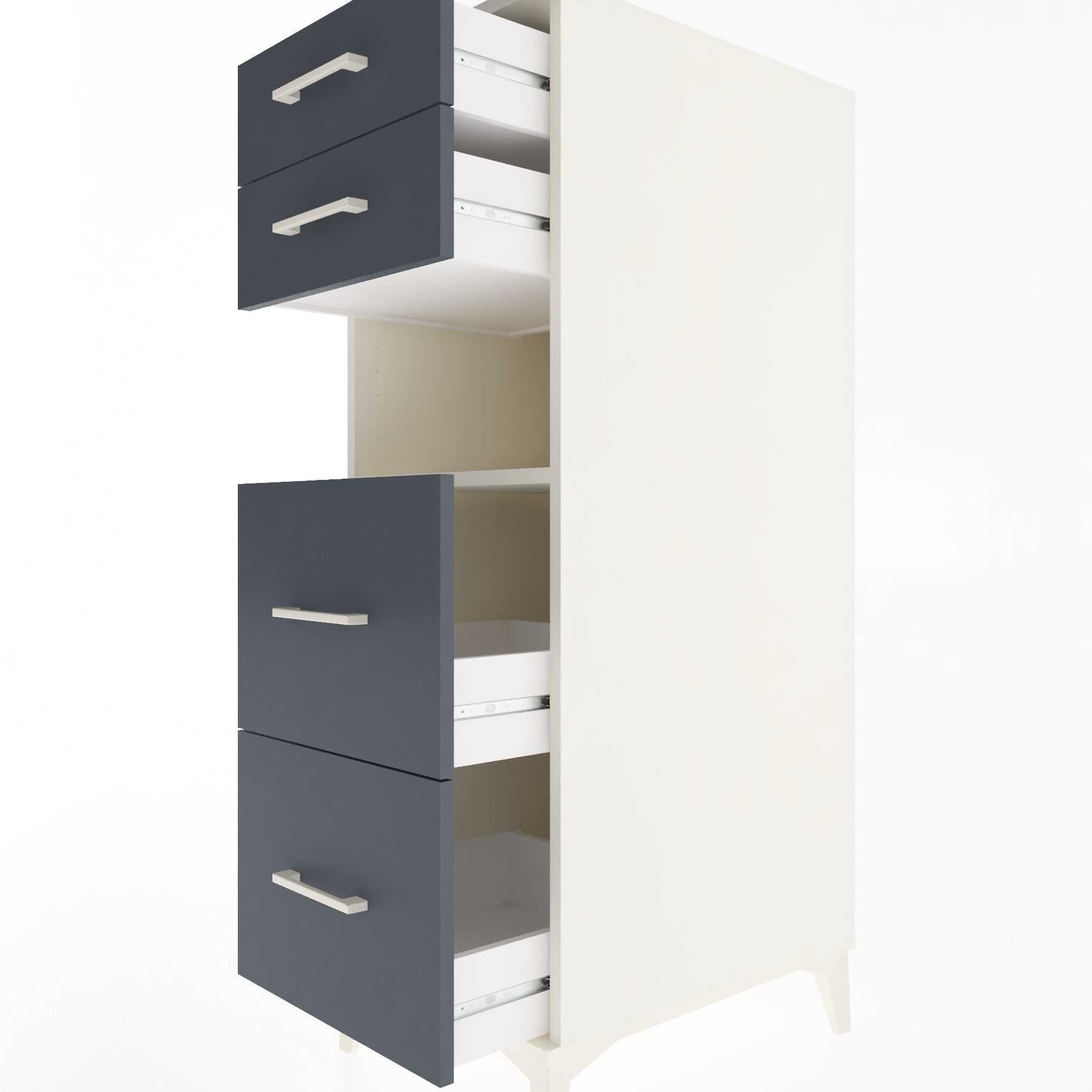 Woodntry Modular Cabinet Moonstone 44x59x122 cm with Drawers and Shelves CR102-1