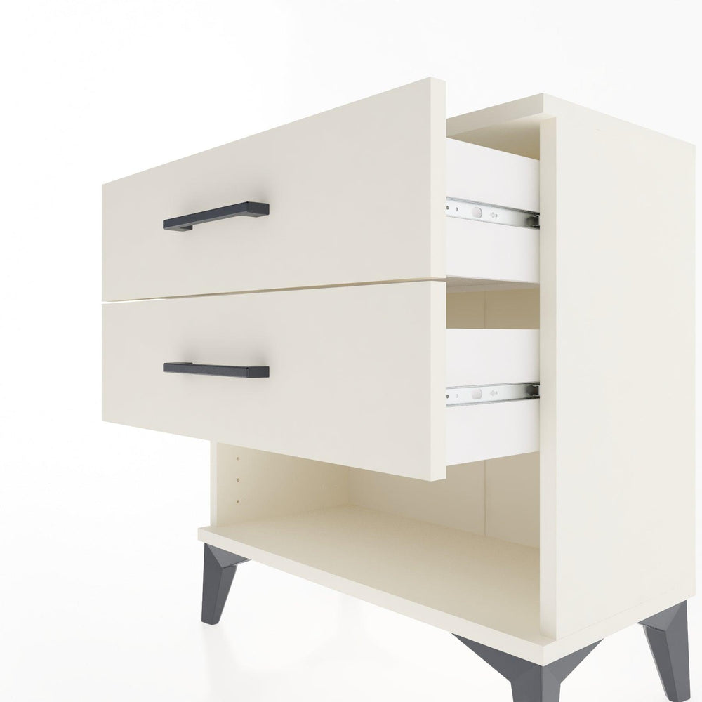 Woodntry Modular Nightstand Moonstone 60x30x52 cm with Drawer and Shelf CR2-1