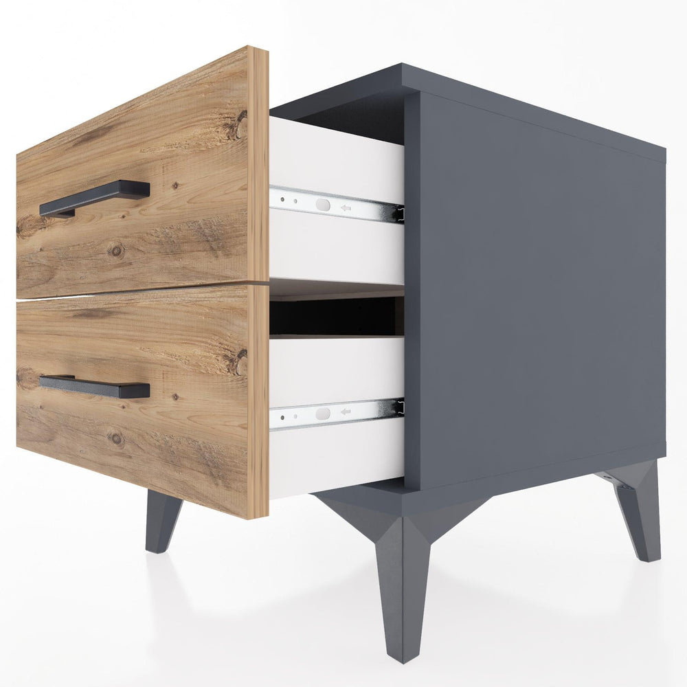 Woodntry Modular Nightstand Anthracite 44x44x36 cm Drawer C2-2