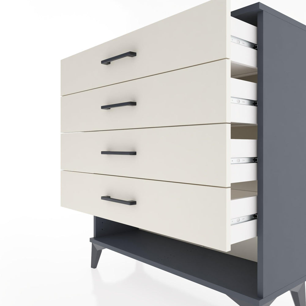 Woodntry Modular Dresser Anthracite 88x30x84 cm with Drawers and Shelves CR2-2