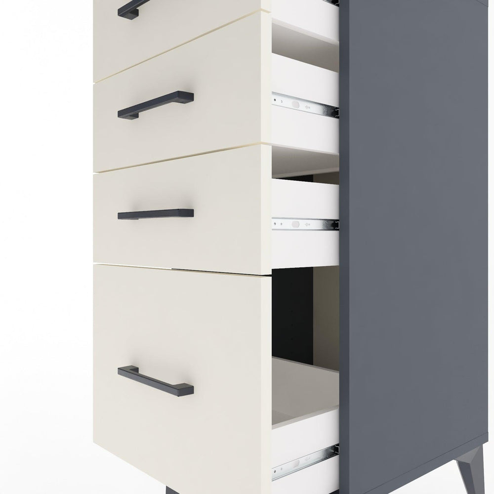 Woodntry Modular Nightstand Anthracite 44x44x84 cm Drawer C2-2