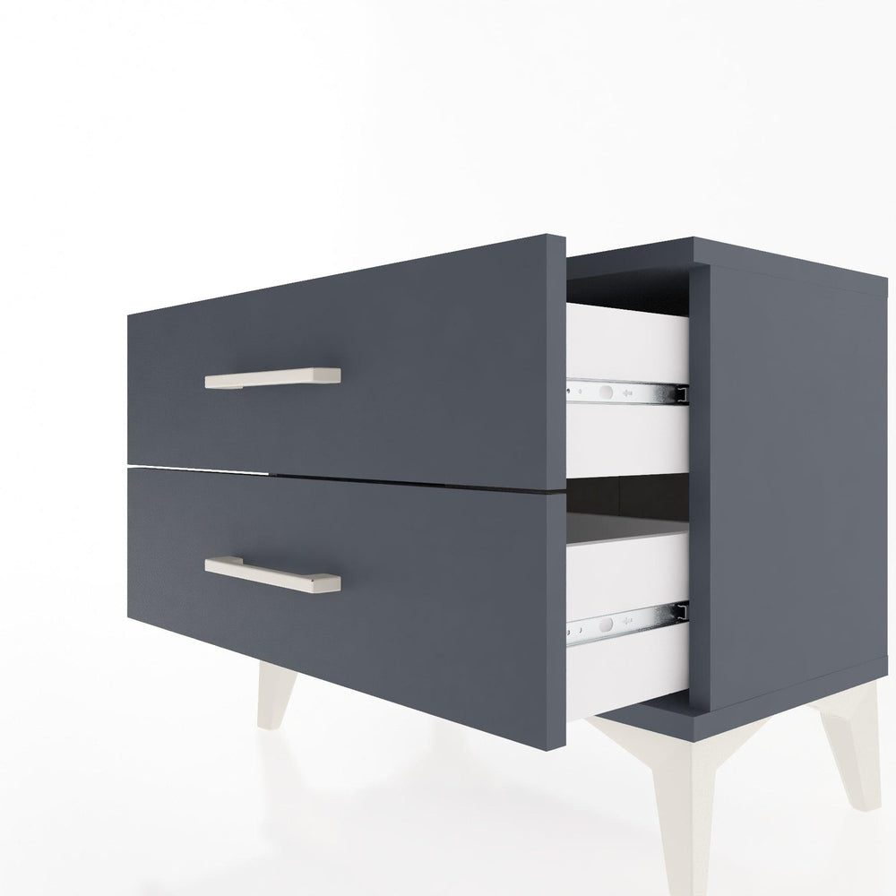 Woodntry Modular Nightstand Anthracite 60x30x36 cm Drawer C2-2