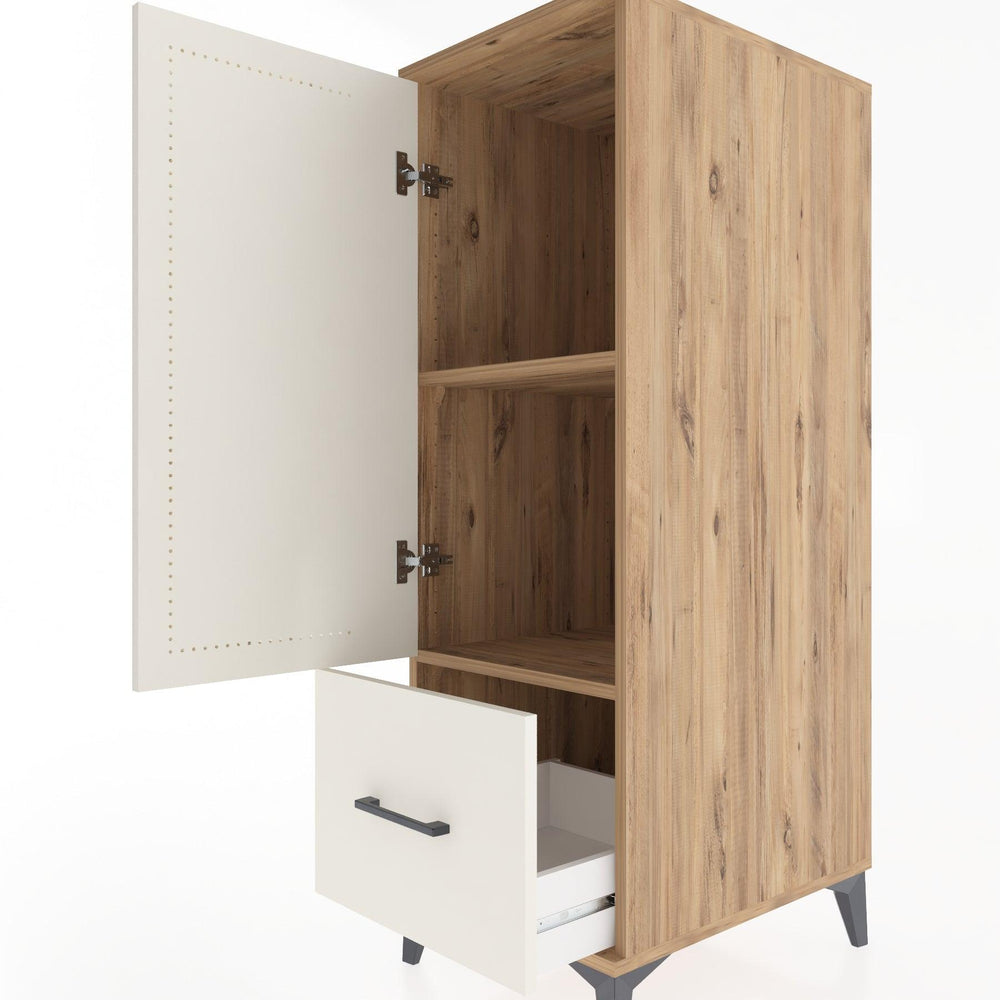 Woodntry Modular Cabinet Pine 44x30x122 cm with Doors and Drawers KC2-3