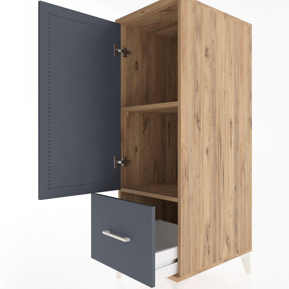 Woodntry Modular Cabinet Pine 44x30x122 cm with Doors and Drawers KC2-3