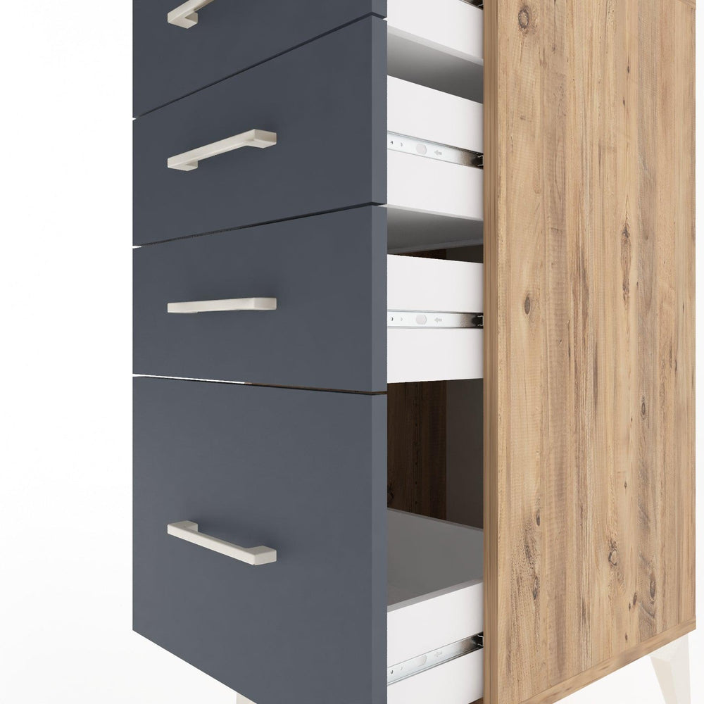 Woodntry Modular Nightstand Pine 44x44x84 cm Drawer C2-3