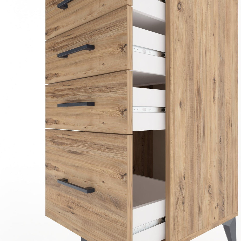 Woodntry Modular Nightstand Pine 44x44x84 cm Drawer C2-3