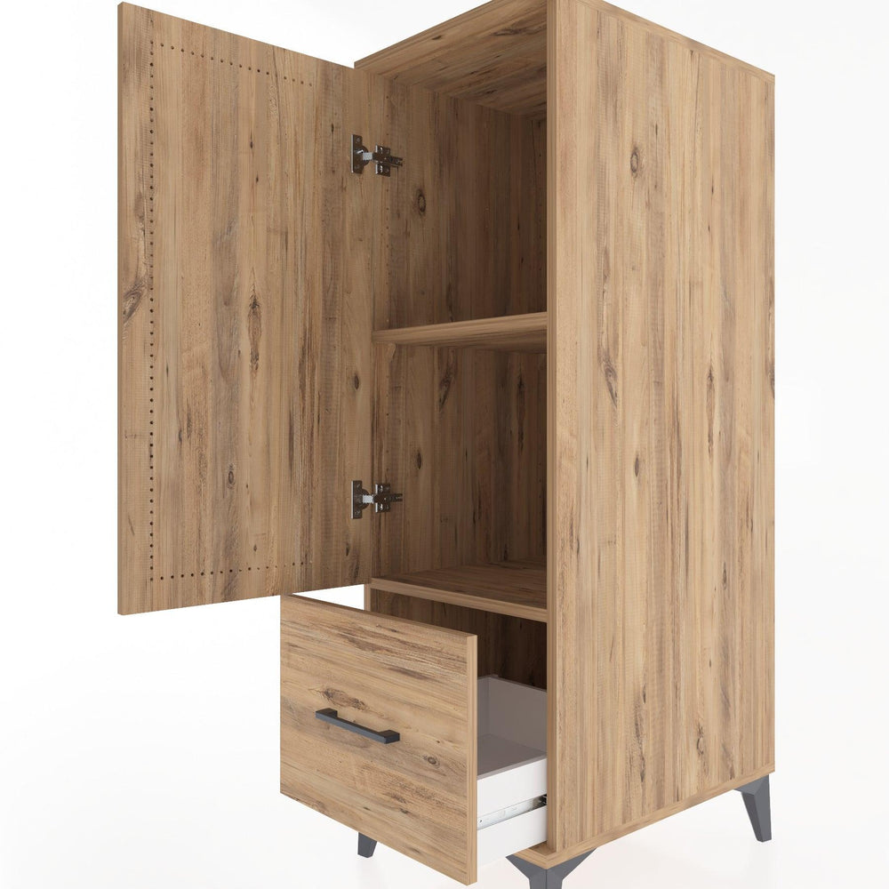 Woodntry Modular Cabinet Pine 44x30x122 cm with Doors and Drawers KC2-3