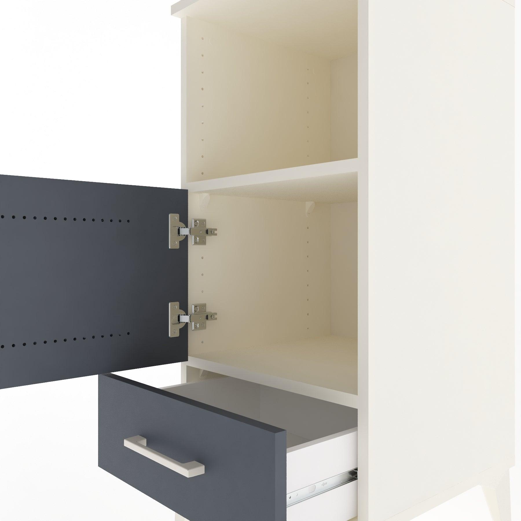 Woodntry Modular Nightstand Moonstone 44x44x84 cm Functional F47-1
