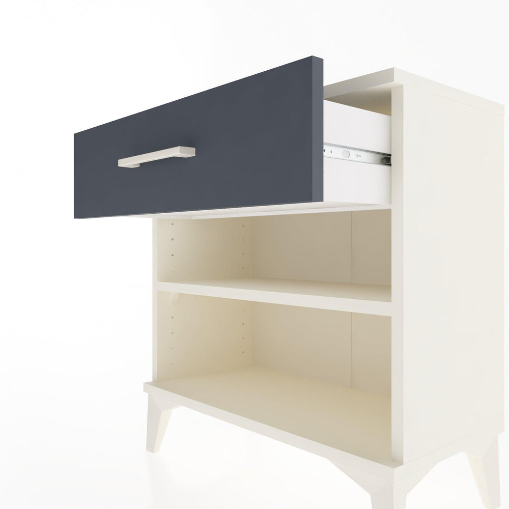 Woodntry Modular Nightstand Moonstone 60x30x52 cm with Drawer and Shelf CR3-1