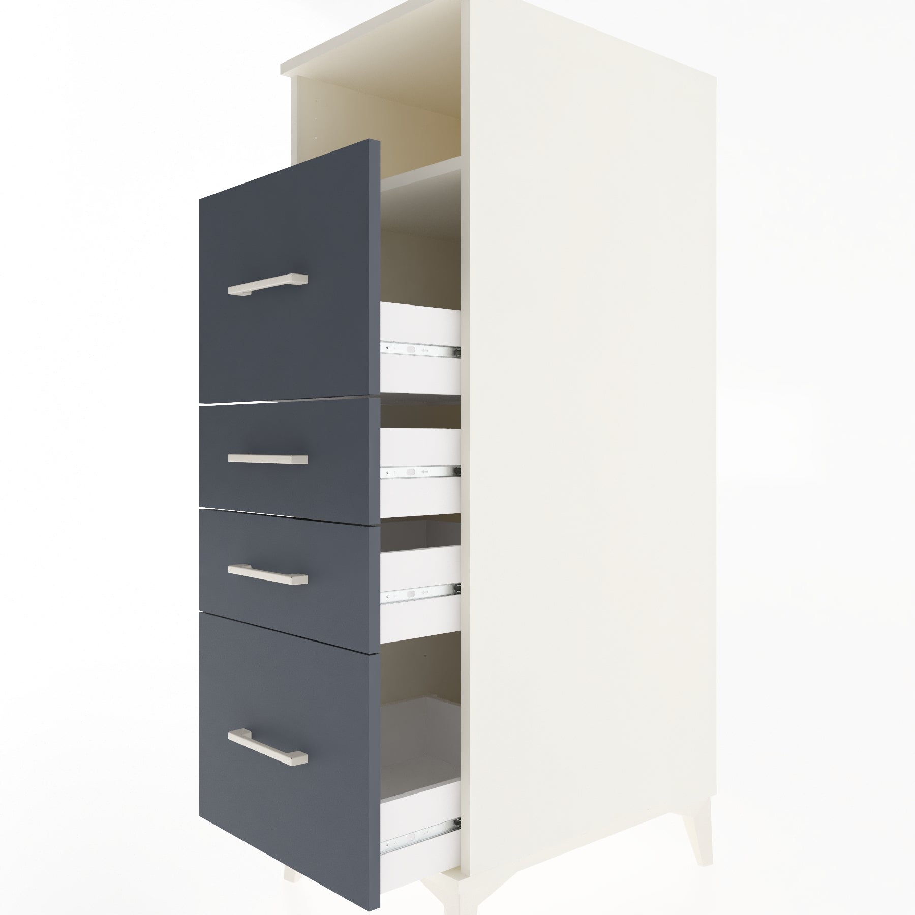 Woodntry Modular Cabinet Moonstone 44x59x122 cm with Drawers and Shelves CR103-1