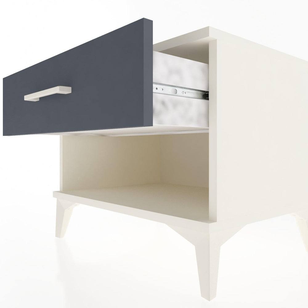 Woodntry Modular Nightstand Moonstone 60x44x68 cm with Drawer and Shelf CR3-1