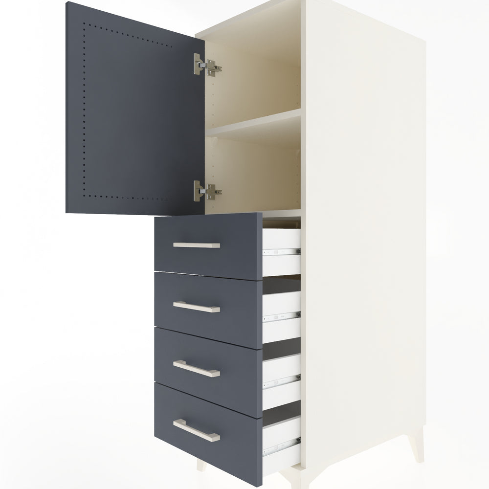 Woodntry Modüler Dolap Aytaşı 44x59x122 cm Kapaklı ve Çekmeceli KC53-1