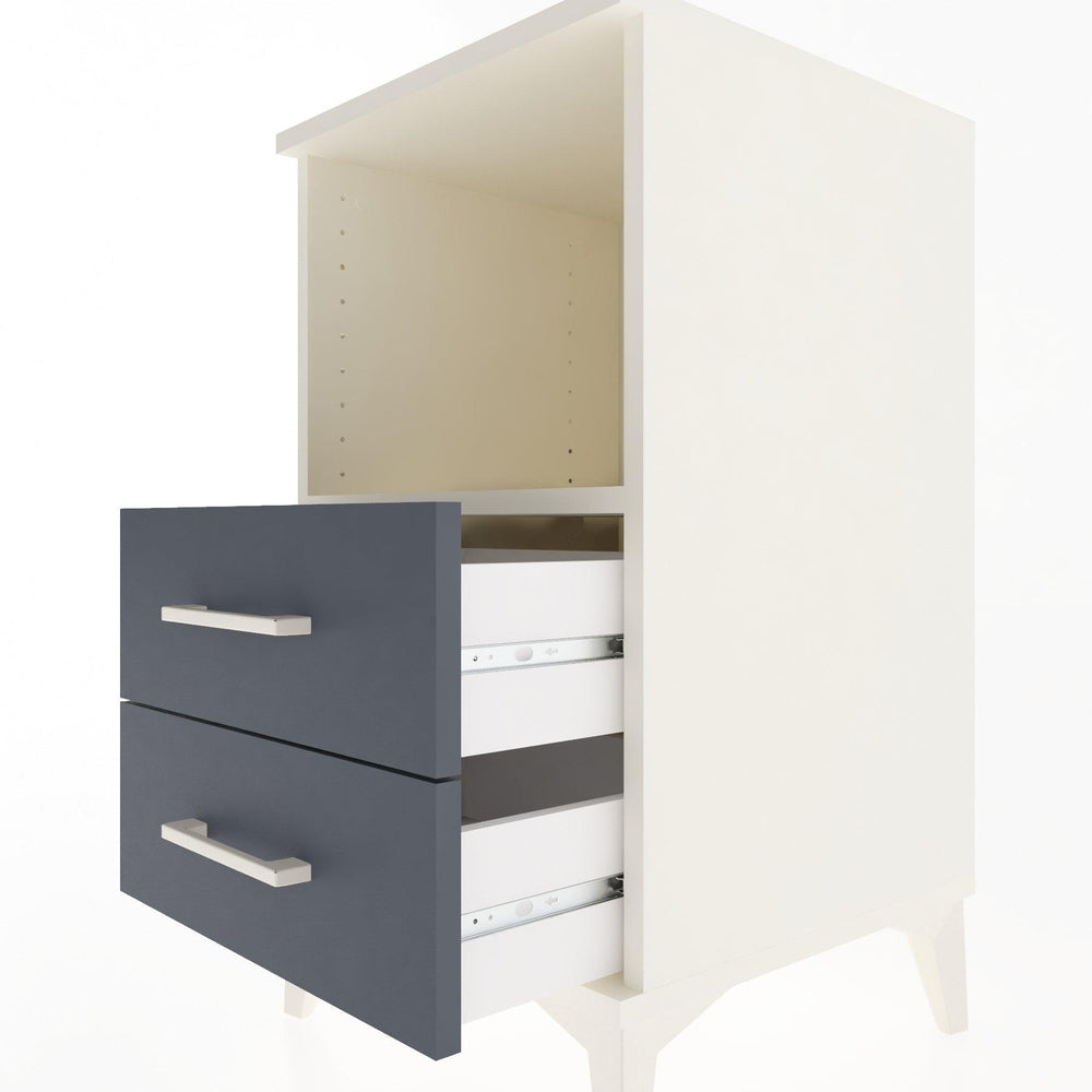 Woodntry Modular Nightstand Moonstone 44x44x68 cm with Drawer and Shelf CR3-1