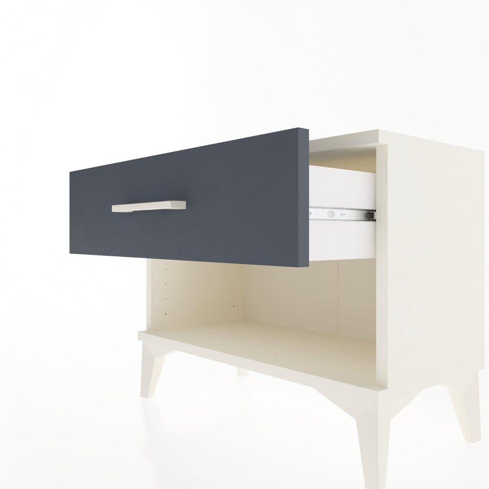 Woodntry Modular Nightstand Moonstone 60x30x36 cm with Drawer and Shelf CR3-1