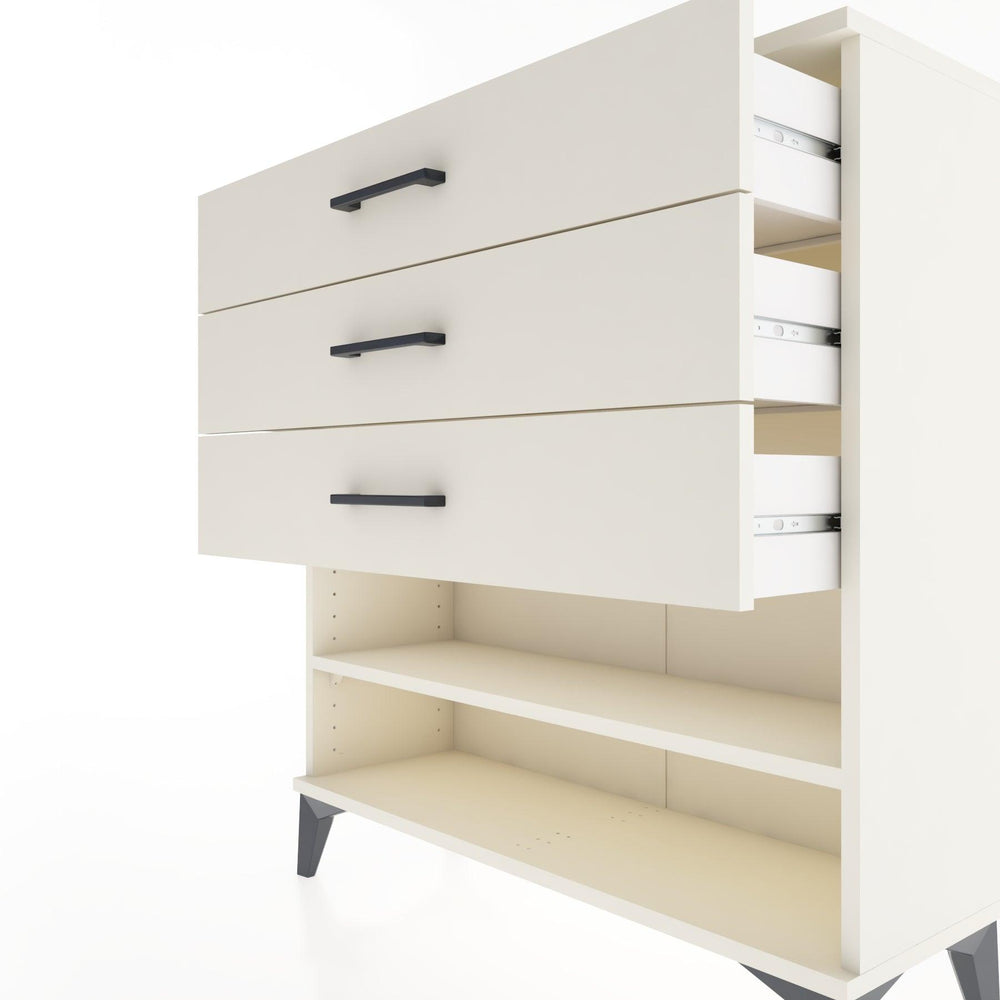 Woodntry Modular Dresser Moonstone 88x30x84 cm with Drawers and Shelves CR3-1 