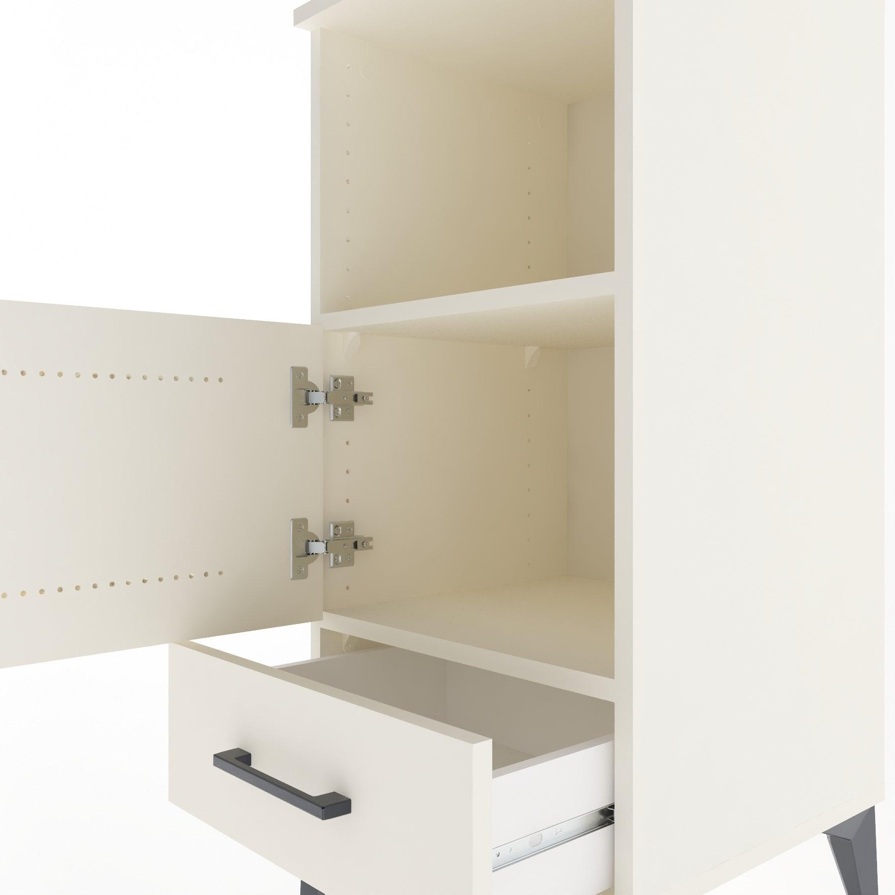 Woodntry Modular Nightstand Moonstone 44x44x84 cm Functional F47-1