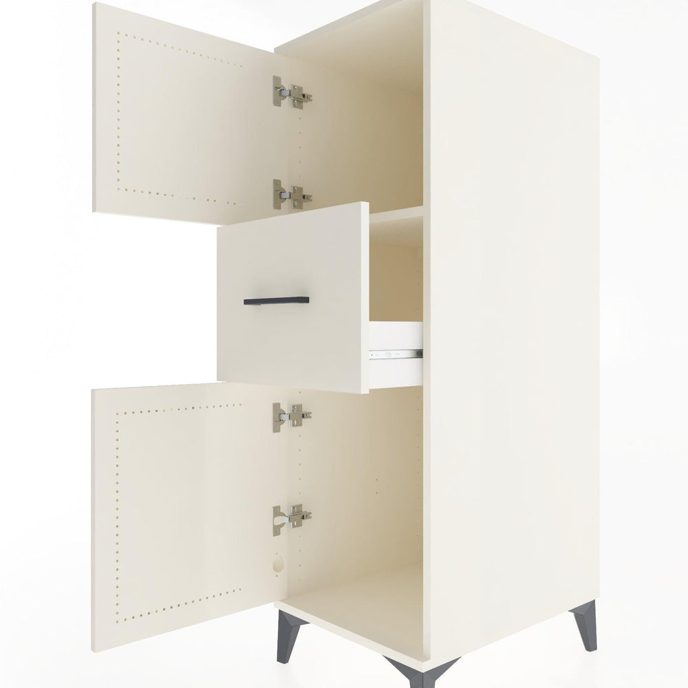 Woodntry Modüler Dolap Aytaşı 44x59x122 cm Kapaklı ve Çekmeceli KC3-1