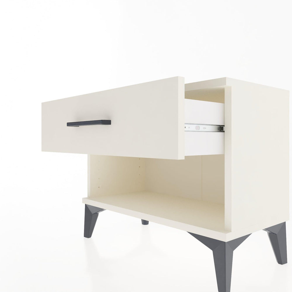 Woodntry Modular Nightstand Moonstone 60x30x36 cm with Drawer and Shelf CR3-1