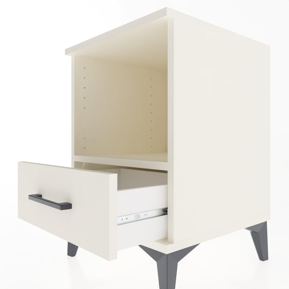 Woodntry Modular Nightstand Moonstone 44x44x52 cm with Drawer and Shelf CR3-1