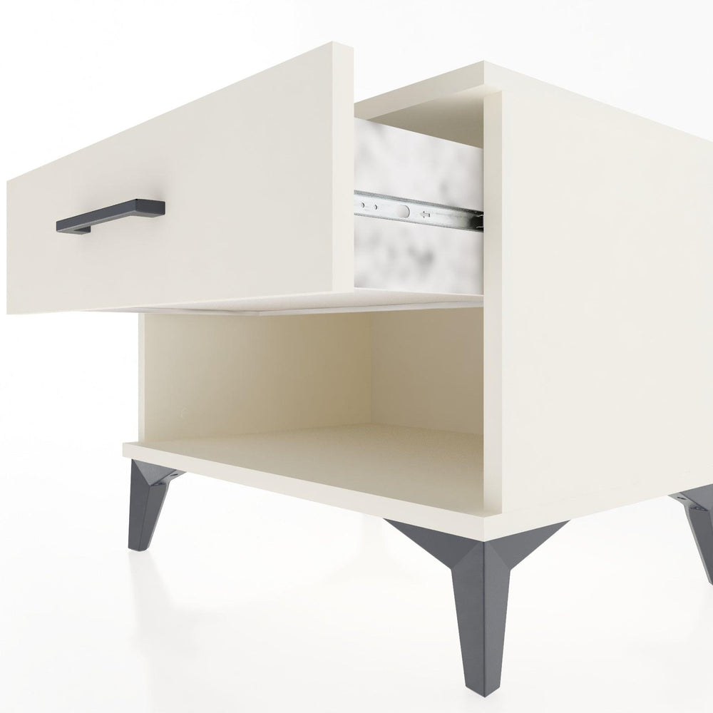 Woodntry Modular Nightstand Moonstone 60x44x68 cm with Drawer and Shelf CR3-1