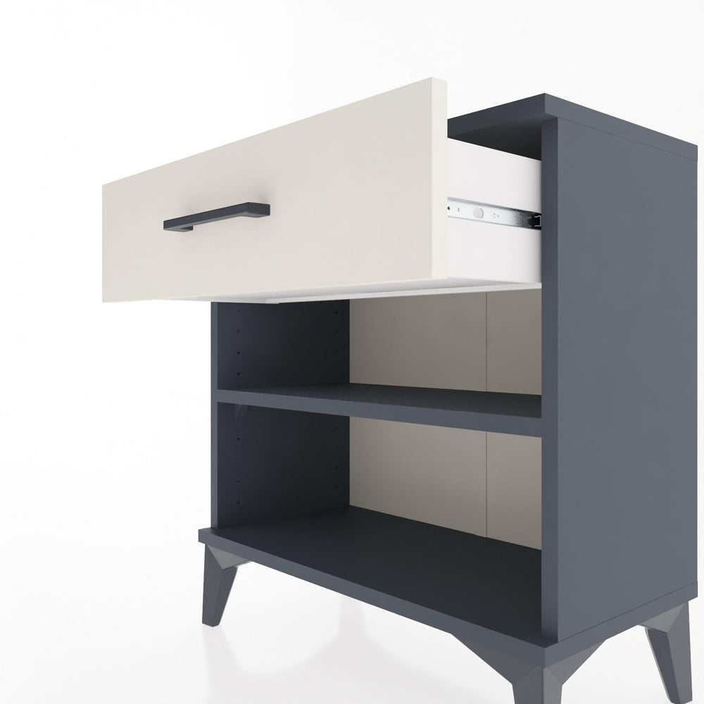 Woodntry Modular Nightstand Anthracite 60x30x52 cm with Drawers and Shelves CR3-2