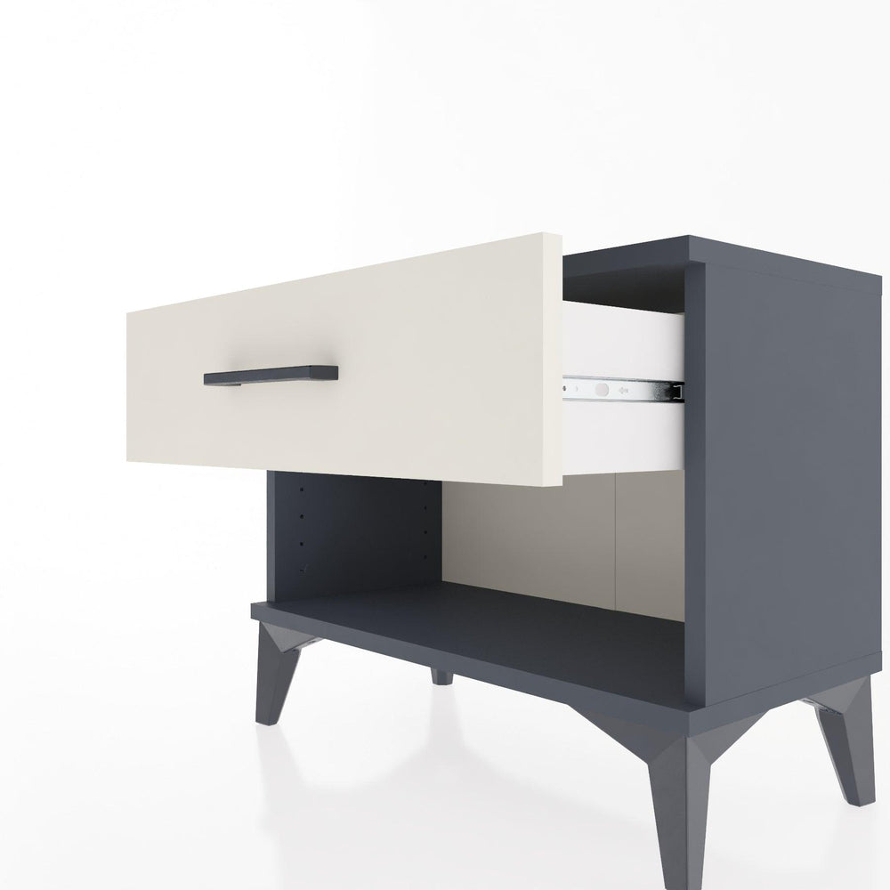 Woodntry Modular Nightstand Anthracite 60x30x36 cm with Drawers and Shelves CR3-2