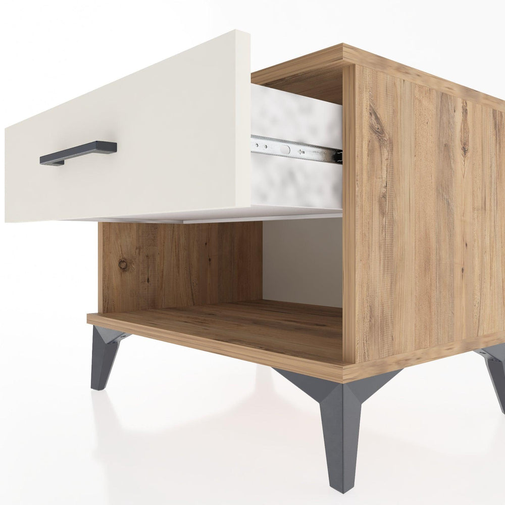 Woodntry Modular Nightstand Pine 60x44x68 cm with Drawers and Shelves CR3-3