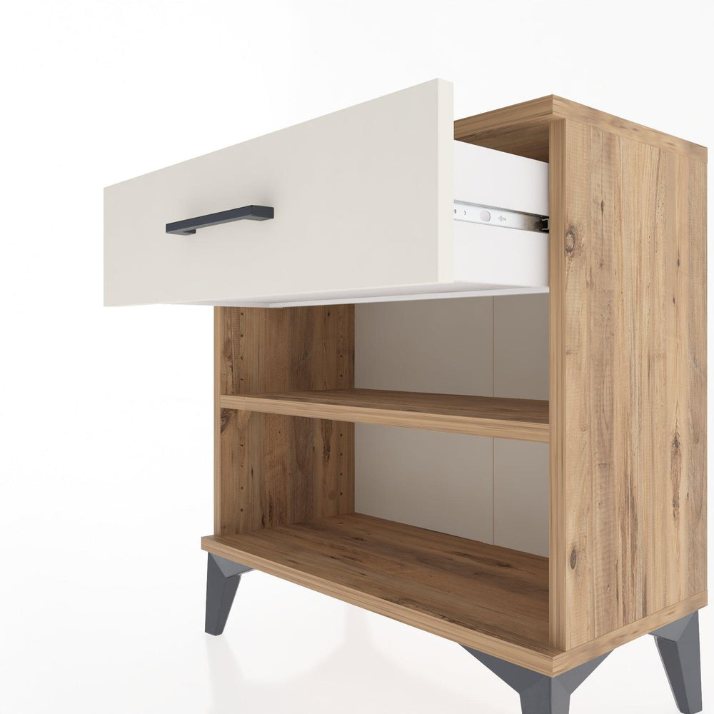 Woodntry Modular Nightstand Pine 60x30x52 cm with Drawers and Shelves CR3-3