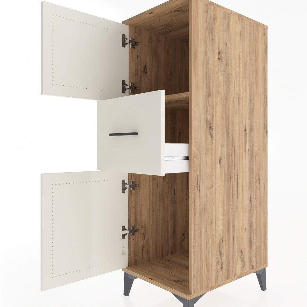 Woodntry Modular Cabinet Pine 44x30x122 cm with Doors and Drawers KC3-3