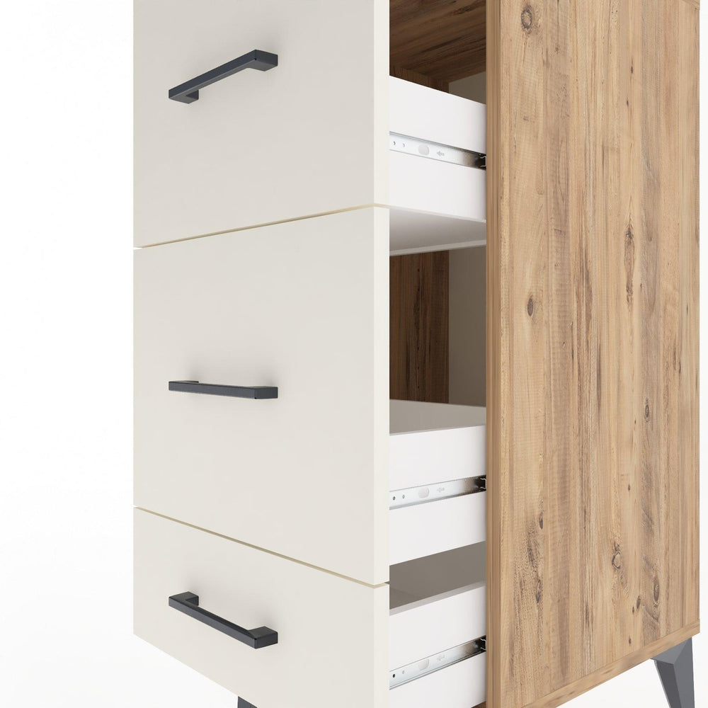 Woodntry Modular Nightstand Pine 44x44x84 cm Drawer C3-3