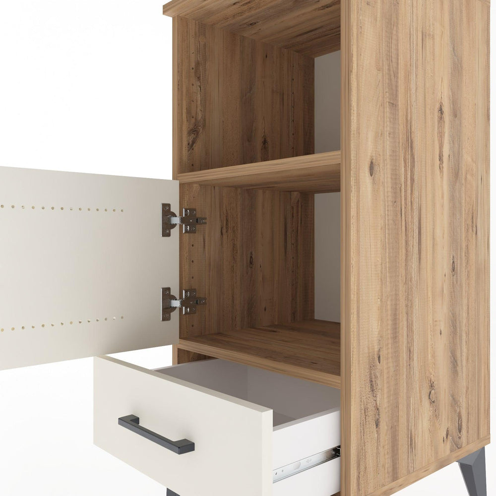 Woodntry Modüler Komodin Çam 44x44x84 cm Fonksiyonel F47-3