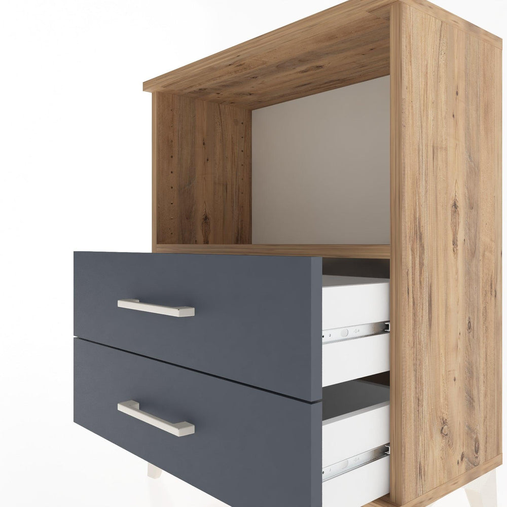 Woodntry Modüler Komodin Çam 60x30x68 cm Çekmeceli ve Raflı CR3-3