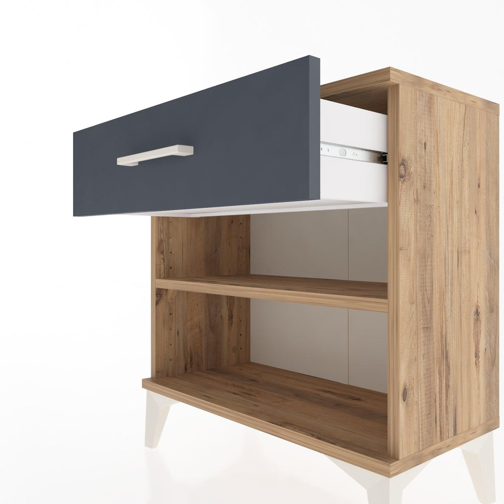 Woodntry Modular Nightstand Pine 60x30x52 cm with Drawers and Shelves CR3-3