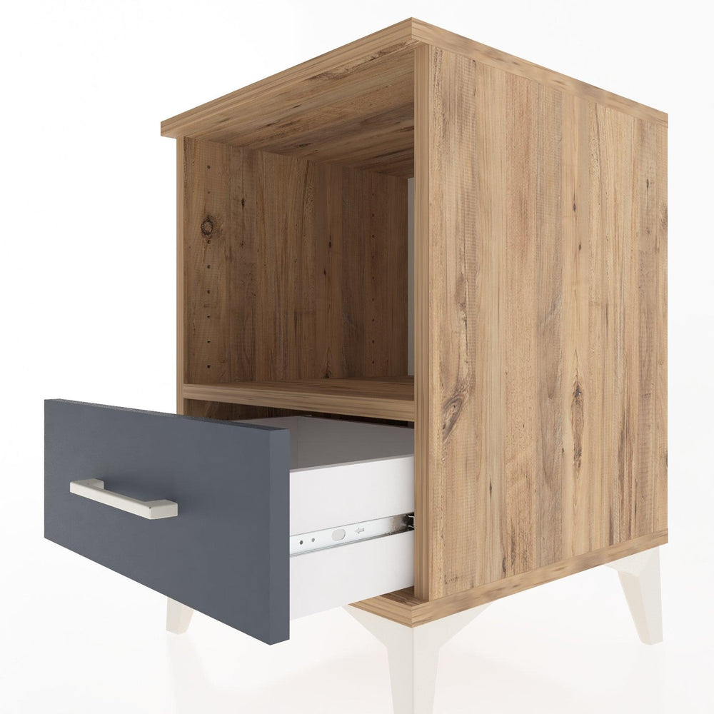 Woodntry Modular Nightstand Pine 44x44x52 cm with Drawers and Shelves CR3-3