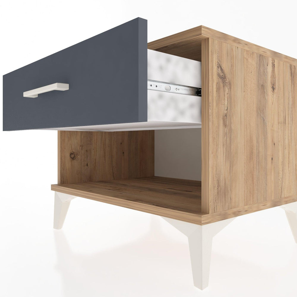 Woodntry Modular Nightstand Pine 60x44x68 cm with Drawers and Shelves CR3-3