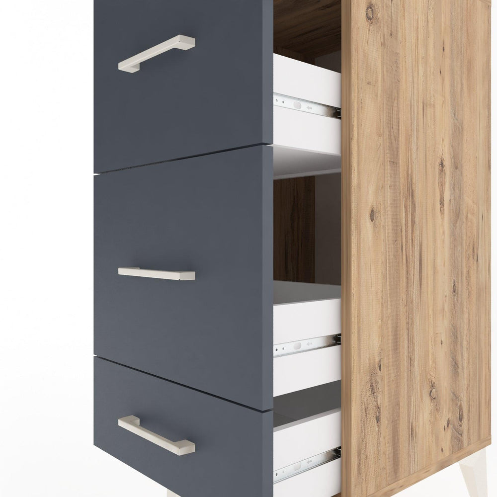 Woodntry Modular Nightstand Pine 44x44x84 cm Drawer C3-3