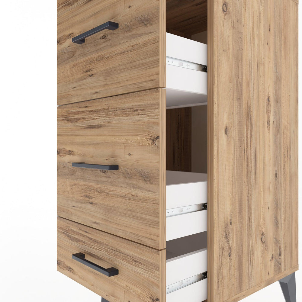 Woodntry Modular Nightstand Pine 44x44x84 cm Drawer C3-3