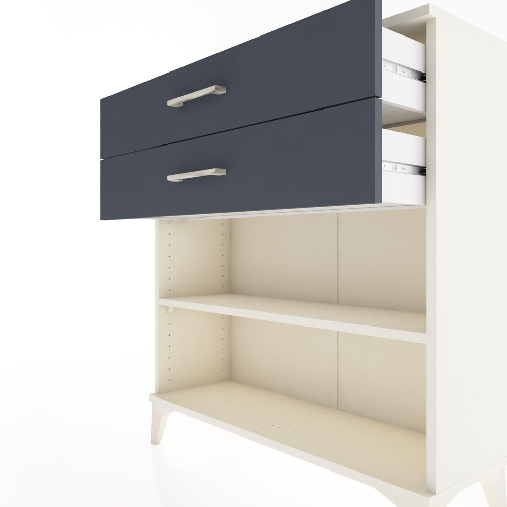 Woodntry Modular Dresser Moonstone 88x30x84 cm with Drawers and Shelves CR4-1