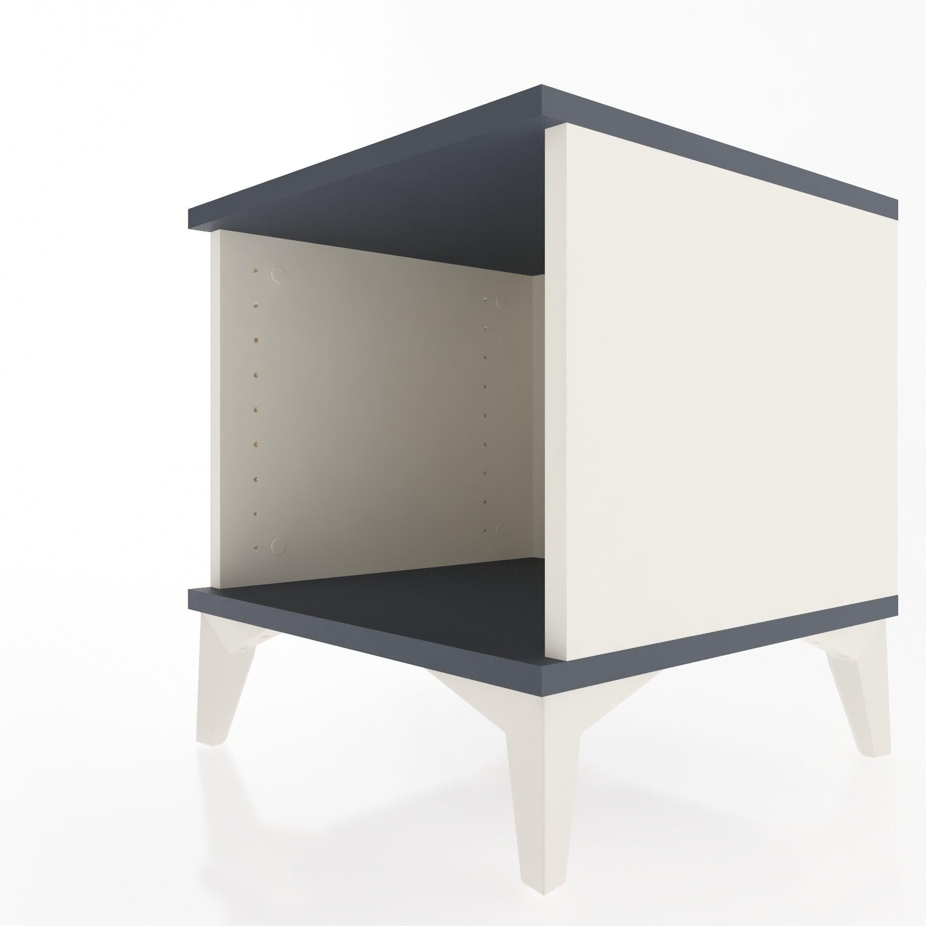 Woodntry Modular Nightstand Moonstone 44x44x36 cm with Shelf R4-1