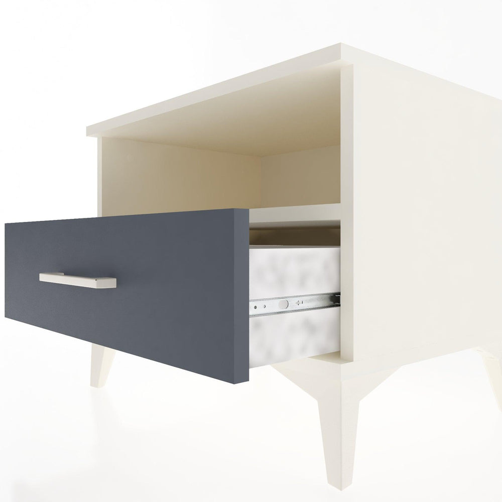 Woodntry Modular Nightstand Moonstone 60x44x68 cm with Drawer and Shelf CR4-1