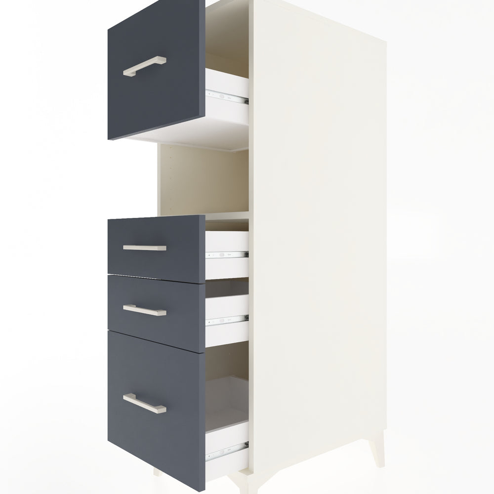 Woodntry Modular Cabinet Moonstone 44x59x122 cm with Drawers and Shelves CR104-1