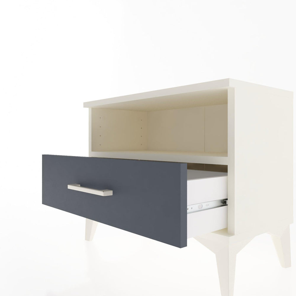 Woodntry Modular Nightstand Moonstone 60x30x36 cm with Drawer and Shelf CR4-1
